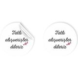 packmira etiket&ambalaj Sticker - Tatlı Alışverişler Dileriz - 60 Adet - 3cm