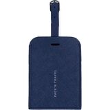 Pack'n Travel Lacivert Deri Valiz Tagi - Standart