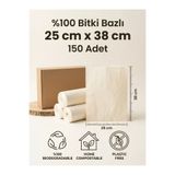 Packoala Kompostlanabilir Köpek Kaka Poşeti | %100 Bitki Bazlı Compostable | 22x38 cm | 3 Paket 150 Adet