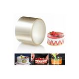 PACKOSİSTEM 5 Cm - 40 M Şeffaf Desensiz Pasta Yan Dekor Film Jelatin-krema Tutucu Transfer Jelatini