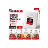 Packtech Tırtıklı Vakum Makinesi Poşeti- Torbası 20x26 Cm - 50 Adet 2026