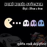 Pacman Sticker - Hologram Etiket Yapıştırma 2 Adet