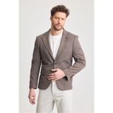 Pacune Erkek Füme Pamuk Karışımlı Slim Fit Likralı Esnek Spor Blazer Ceket