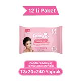Paddlers 3'ü 1 Arada Makyaj Temizleme Mendili 12X20 (240 Yaprak)