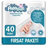 Paddlers Bebek Bakım Örtüsü 60x60 cm 40 Adet (4x10) – Alt Açma, Yatak Koruyucu