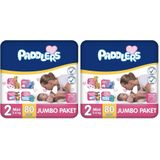 Paddlers Bebek Bezi 2 Numara Mini (3-6 Kg) 80 Adet – Jumbo Paket (2 paketi)