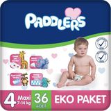 Paddlers Bebek Bezi 4 Numara Maxi (7-14 Kg) 36 Adet – Eko Paket - Standart