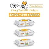 Paddlers Easy Clean Arap Sabun Katkılı Yüzey Temizlik Havlusu 3X100 (300 Yaprak)