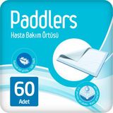 Paddlers Hasta Bakım Yatak Koruyucu Örtü 60x90 cm 60 Adet – Sıvı Geçirmez - Yüksek Emicilik - Beyaz - Standart