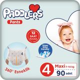 Paddlers Külot Bebek Bezi 4 Numara (7-14 Kg) Maxi 90 Adet Ekstra Fırsat Paketi - Sızdırmaz