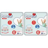 Paddlers Külot Bebek Bezi 6 Numara X-Large 20 Adet (15+Kg) Eko Paket (2 paketi)