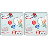Paddlers Külot Bebek Bezi 6 Numara X-Large 60 Adet (15+Kg) Ekstra Fırsat Paketi (2 paketi)