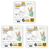 Paddlers Protection Bebek Bezi 6 Numara X-Large (15+ Kg) 32 Adet – Jumbo Paket, Maksimum Koruma (3 paketi)
