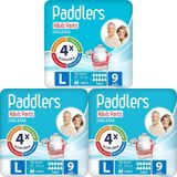 Paddlers Yetişkin Hasta Emici Külot Bez Large 9 Adet (3 paketi)