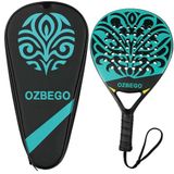 Padel Raket Seti %100 Tam Karbon - Çanta, 2 Overgrips, Bilek Desteği ve Koruyucu Film Içerir - Yeni Başlayanlar ve Ileri Düzey Kullanıcılar Için - Hafif ve Dayanıklı - Siyah ve Yeşil