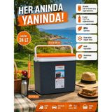 Padilon 24 Lt Taşınabilir Portatif Buzluk Soğutucu Cooler Box Turuncu