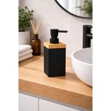 Padilon Bambu Detaylı 300 ML Sıvı Sabunluk Modern Tasarım Mutfak & Banyo İçin Şık Sabun Dispenseri