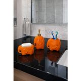 Padilon Fil Figürlü Seramik 3’lü Banyo Seti Modern Dekoratif Banyo Aksesuar Seti