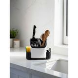 Padilon Kaşıklık Bıçaklık Standı Mutfak Organizeri Süngerlikli Tezgah Üstü 30X34 cm - Beyaz - 30 x 34 cm