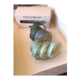 Padme studio 8'li Washi Dekoratif Kağıt Bant - Bluestone/Mint Yeşil Tonlar