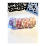 Padme studio Ekose Desenli 4 adet Washi Tape Kağıt Bant ( 2cmX2m)