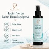 Padova Hacim Veren Deniz Tuzu Saç Spreyi 150 ml Doğal Dalga Dolgun ve Esnek Görünüm - Renksiz