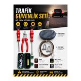 PADRİ ARAÇ İÇİ TRAFİK SETİ (2 metre 7 ton Çekme Halatı Fener Pense Tornavida mapalı)