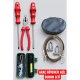 PADRİ Araç Içi Trafik Seti (7 Ton Çekme Halatı Fener Pense Tornavida)