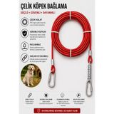 PADRİ çelik yaylı 3 Metre Yaylı Köpek Bahçe Bağlama Halatı