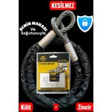 PADRİ Kayar Milli Kilit Çelik Halat Motorsiklet ve Bisiklet Güvenlik Seti Motorsiklet kilidi 10 mm 150 cm