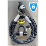 PADRİ motorsiklet 2 metre 10 mm Kesilmez Çelik Halat Motosiklet Bağlama Halatı çelik disk kilidi