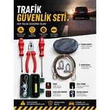 PADRİ Trafik Seti (7 Ton Çekme Halatı Fener Pense Tornavida) Araç Içi Güvenlik Seti