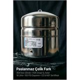 Pae S-1800 Tank Silver 4,8 Galon (18 Litre) Paslanmaz Çelik Ters Ozmoz Su Depolama Tankı