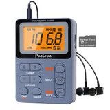 Paeiope Taşınabilir Radyo AM FM, Şarj Edilebilir Cep Walkman, En İyi Resepsiyon Dijital Ayarlama, MP3, Stereo Kulaklık, Büyük LCD Ekran, TF Kart Soketi, Jogging/Spor Salonu/Kamp için Transistörlü