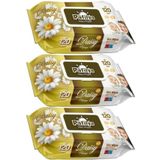 Pafilya Papatya Plastik Kapaklı 3x120 Adet Bebek Islak Mendil
