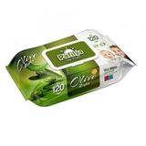 Pafilya Zeytin Plastik Kapaklı 120 Adet Bebek Islak Mendil