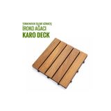 Pafu SUNSOE İroko Ağacı Balkon Bahçe Ahşap Yer Döşemesi Karo Deck 30x30 cm – 1 Adet (0,09m2)