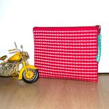 Pafuli El Örgüsü Özel Tasarım Düğme Detaylı Clutch Çanta Seti Fuşya - Mint - Lacivert