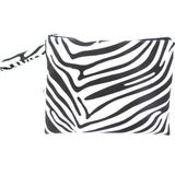 Pafuli El Yapımı Clutch Çanta Zebra - Siyah