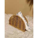 Paganca Hasır Rattan Oval Peçetelik