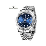 Pagani Design Pd-1645 Datejust Yeni Mekanik Erkek Kol Saati Otomatik Retro Saatler Erkek Su Geçirmez Çelik Saat Mavi