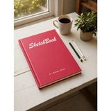 Pagos Yayınları Premium A5 SketchBook Sert Kapak Eskiz Defteri | 120 gr Kağıt | 50 Yaprak (100 Sayfa) | Karakalem & Teknik Çizim İçin - Bordo - A5 ( 14,8 X 21 cm) - Eskiz Defteri Sert Kapak Ciltli 120 gr.
