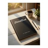 Pagos Yayınları Premium A5 SketchBook Sert Kapak Eskiz Defteri | 120 gr Kağıt | 50 Yaprak (100 Sayfa) | Karakalem & Teknik Çizim İçin