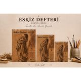 Pagos Yayınları Wise Owl 3'lü A4+A5+A6 Eskiz Defteri Seti Kraft Kapak 120 gr Kalın Kağıt