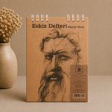 Pagos Yayınları Wise Owl A5 Eskiz Defteri | 120 gr Kalın Kağıt | 50 Yaprak (100 Sayfa) | Üstten Spiralli | Kraft Kapak - Beyaz