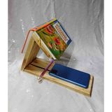 Pagus Ahşap Kitap Ayracı Bardak Tutucu Masaüstü Kitap Okuma Desteği Kitap Köşesi Dekor Kitap Standı
