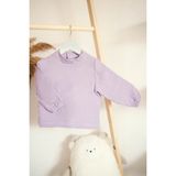 Pahta 4 Kat Müslin Pamuk Kız Bebek - Çocuk Sweatshirt - Açık Lila - 1 - 2 Yaş