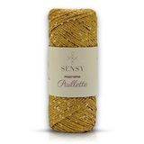 Paillette Pullu Polyester Makrome İpi Polyester Makrome İp Supla İpi Pullu Çanta İpliği Altın