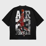 Pain Oversize 'michael Jordan Aır' Baskılı T-Shırt - Siyah