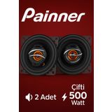 Painner Ben Audıo Çifti 500 Watt 10 Cm Araba Oto Hoparlör Tweeter’lı Kutu İçeriği 2 Adet